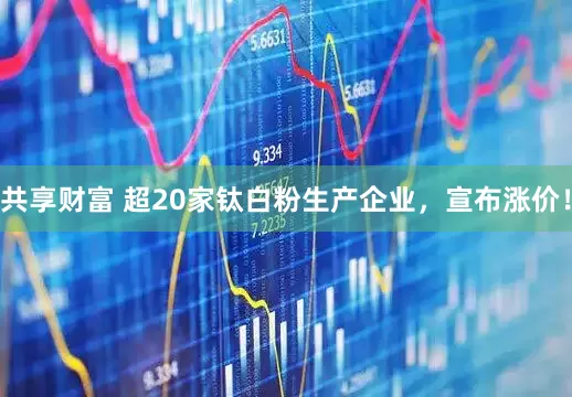 共享财富 超20家钛白粉生产企业，宣布涨价！