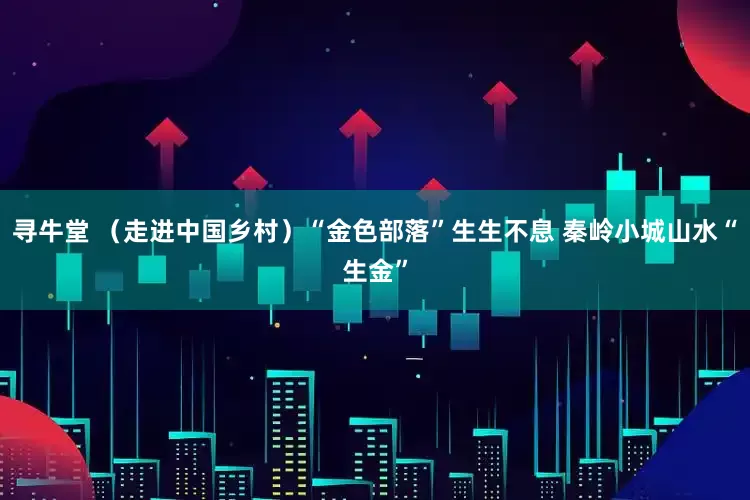 寻牛堂 （走进中国乡村）“金色部落”生生不息 秦岭小城山水“生金”
